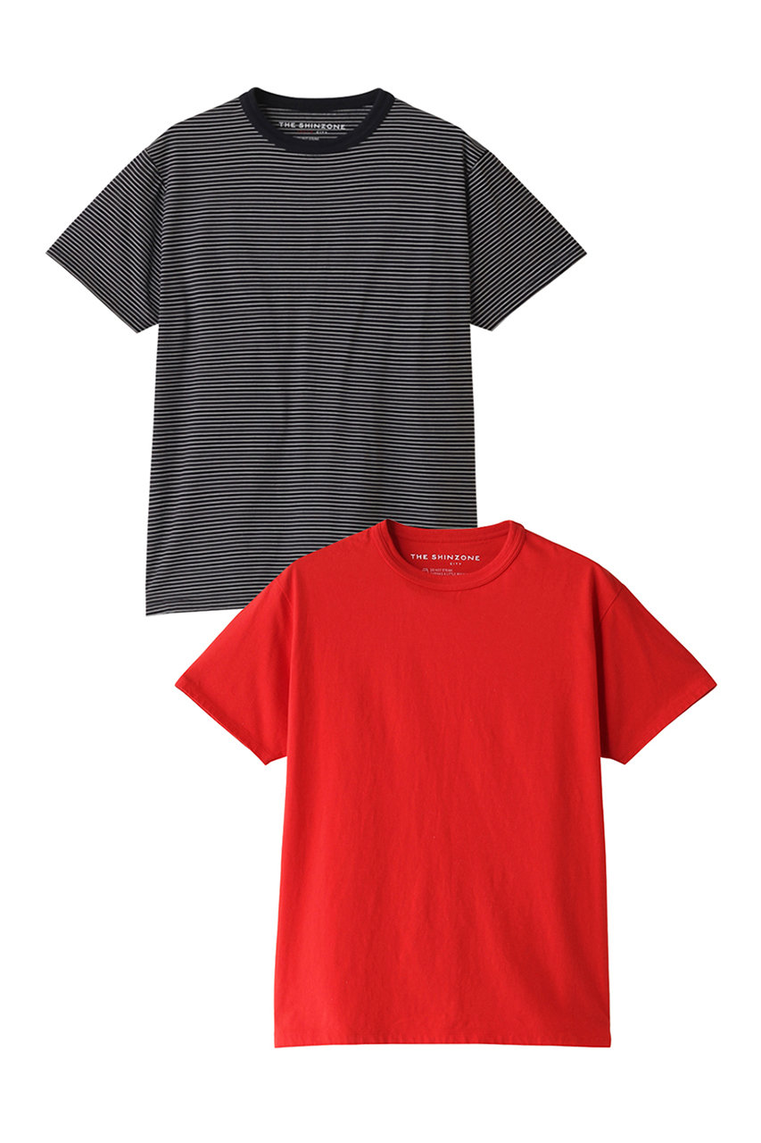 シンゾーン/ShinzoneのパックTシャツ(リップレッド/ネイビー(ボーダー)/20SMSCU66)