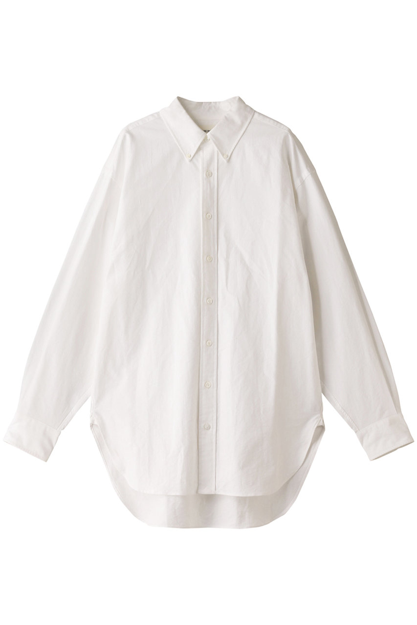 ＜ELLE SHOP＞ Shinzone コットンビッグシャツ (ホワイト F0) シンゾーン ELLE SHOP