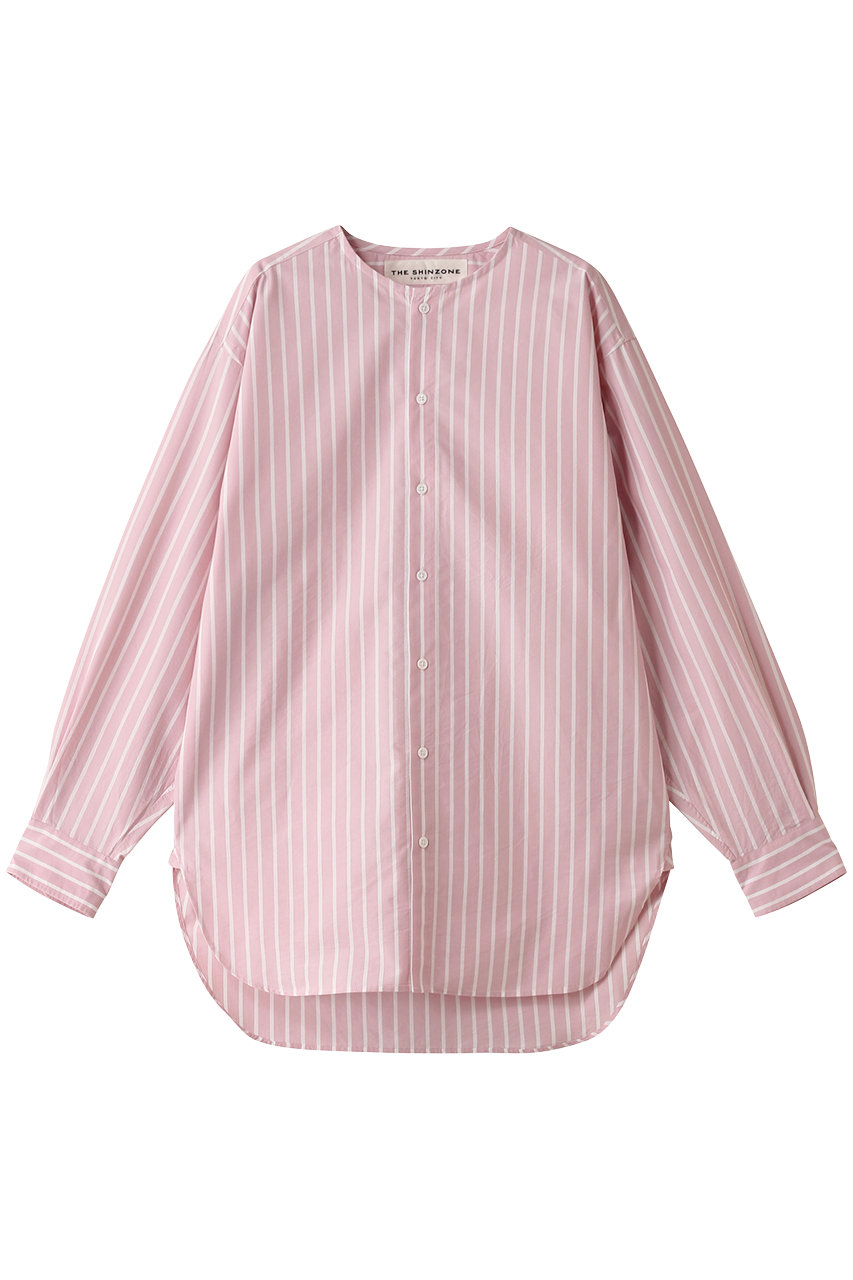 シンゾーン/Shinzoneのノーカラーシャツ(ピンク/24MMSBL01)
