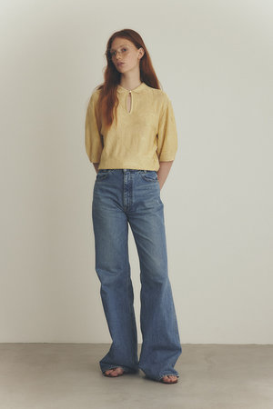 ブライトレースニットポロ