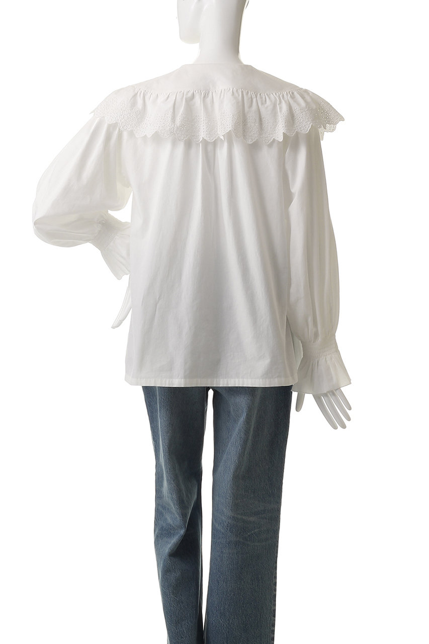 美品　THE SHINZONE　シンゾーン　レースカラーブラウス　ホワイト Shinzone(シンゾーン)｜レースカラーブラウス/ホワイト の通販