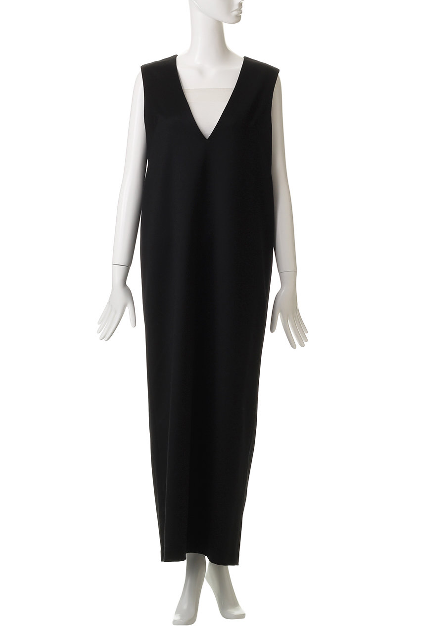 Shinzone(シンゾーン)｜ウールサテンドレス/ブラック の通販