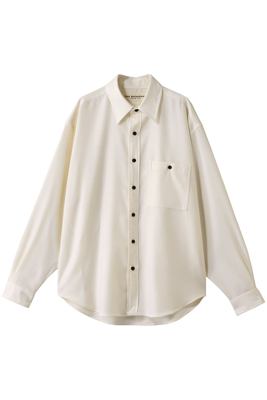 Shinzone(シンゾーン)｜ウールダディーシャツ/ホワイト の通販