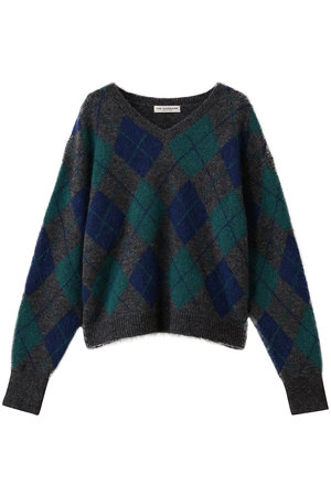 アーガイルニットプルオーバー