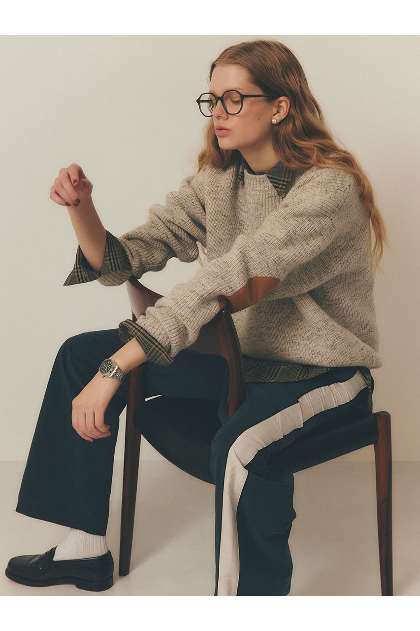 パッチワーク　エルボーパッチ　プルオーバー☆ハンドメイド パッチワーク エルボーパッチ プルオーバー☆ハンドメイド