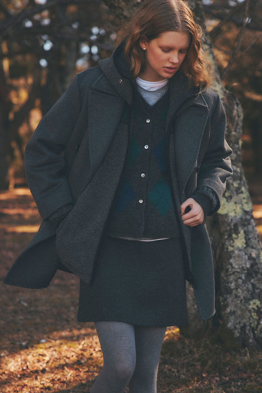 Shinzone(シンゾーン)｜ボアフーディーブルゾン/グレー の通販