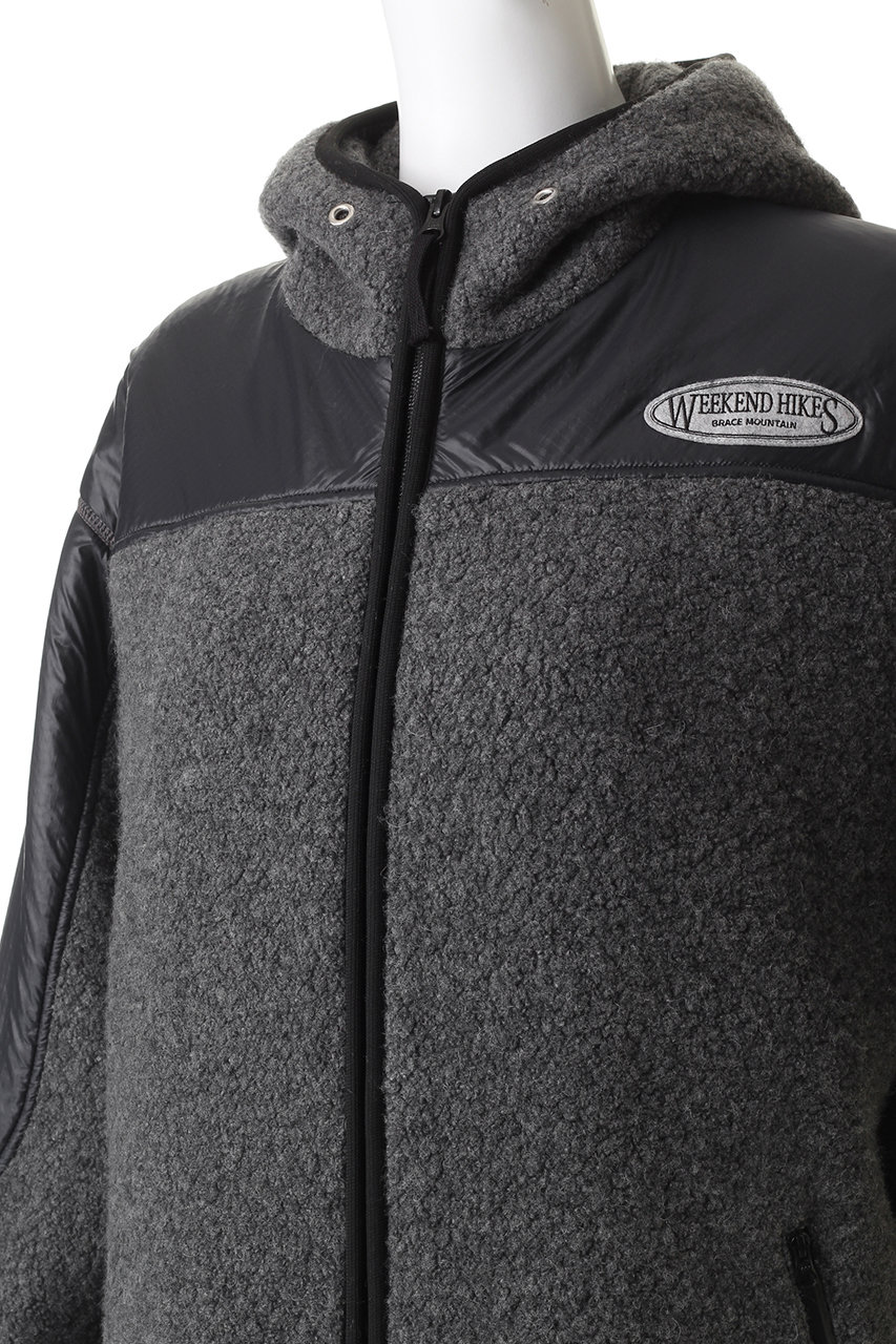 Shinzone(シンゾーン)｜ボアフーディーブルゾン/グレー の通販