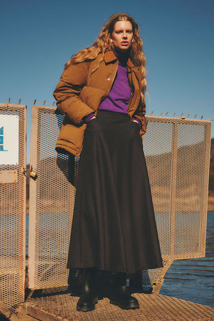 シンゾーン/Shinzoneのスエードカラーダウンジャケット(110800/110805)