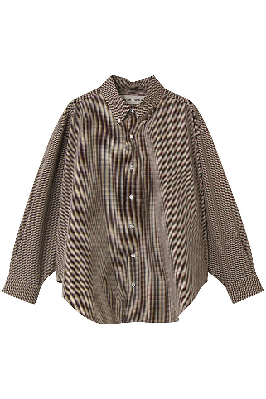シンゾーン/Shinzoneのミニチェック DADDY シャツ(ブラウン/26SMSBL10)