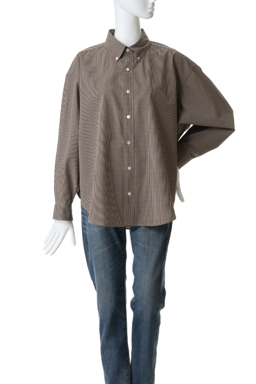 シンゾーン MINI CHECK DADDY SHIRT RS ブラウン Shinzone - シンゾーン MINI CHECK DADDY SHIRT RS ブラウンの通販 by