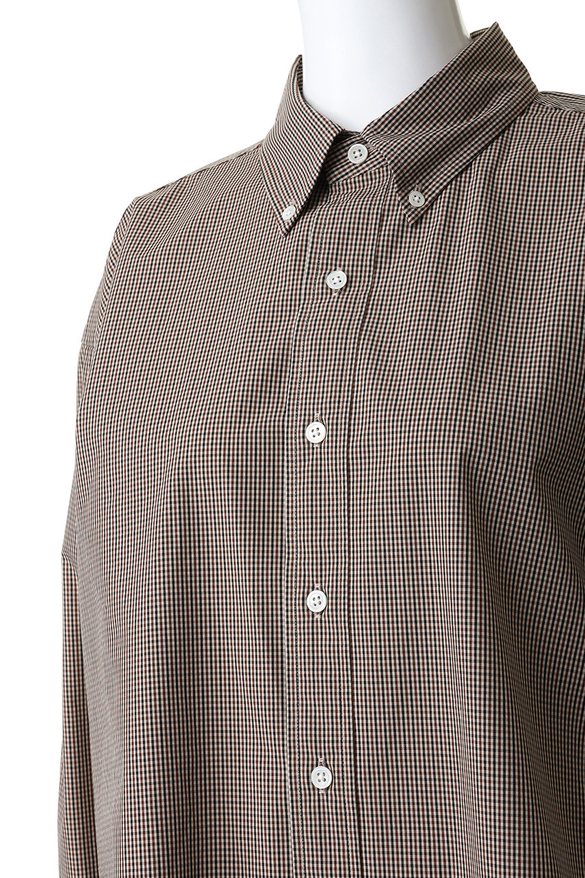 シンゾーン MINI CHECK DADDY SHIRT RS ブラウン Shinzone - シンゾーン MINI CHECK DADDY SHIRT RS ブラウンの通販 by