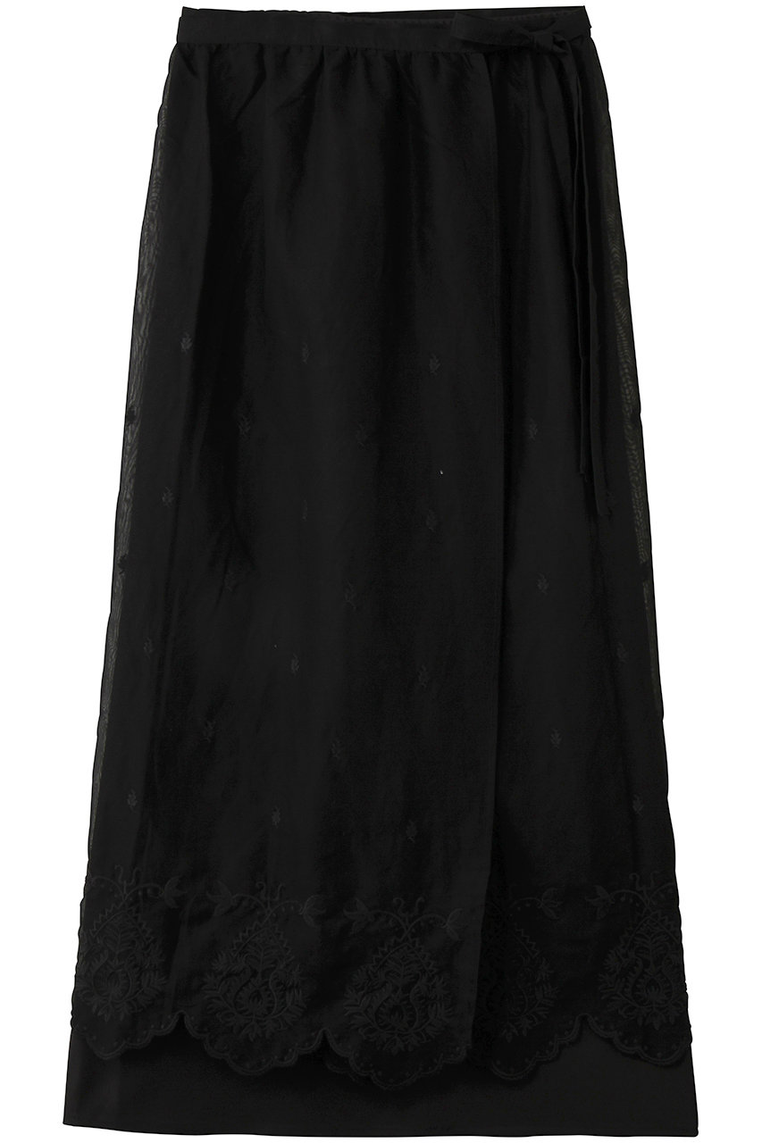 シンゾーン/Shinzoneのレースエプロンスカート(ブラック/26SMSSK03)