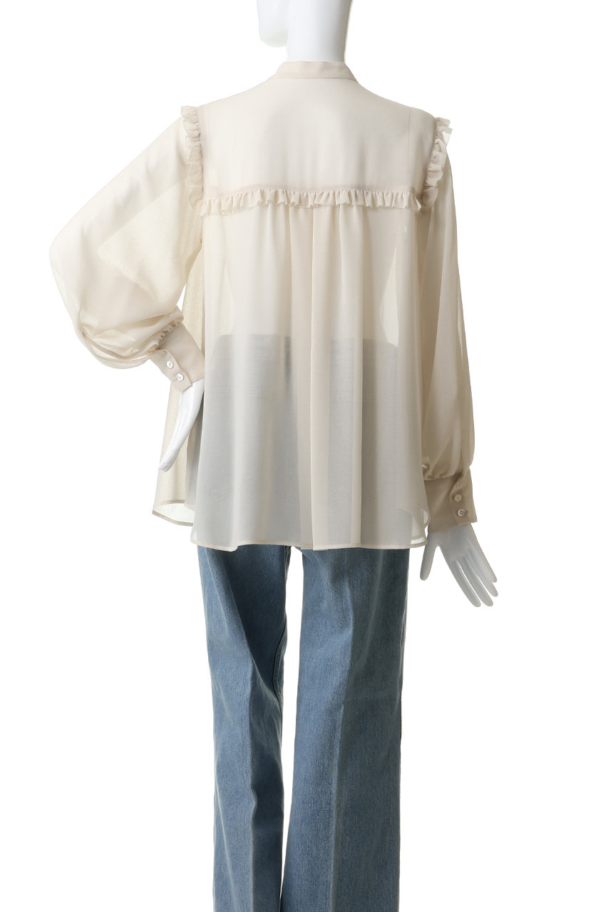 THE SHINZONE シンゾーン ラッフルフリルブラウス シャツ Shinzone（シンゾーン）】COTTON FRILLED BLOUSE