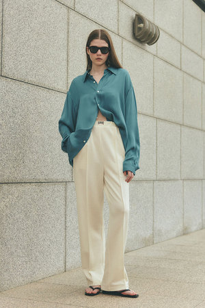 シンゾーン/Shinzoneのシルキーキュプラシャツ(110400/110403)