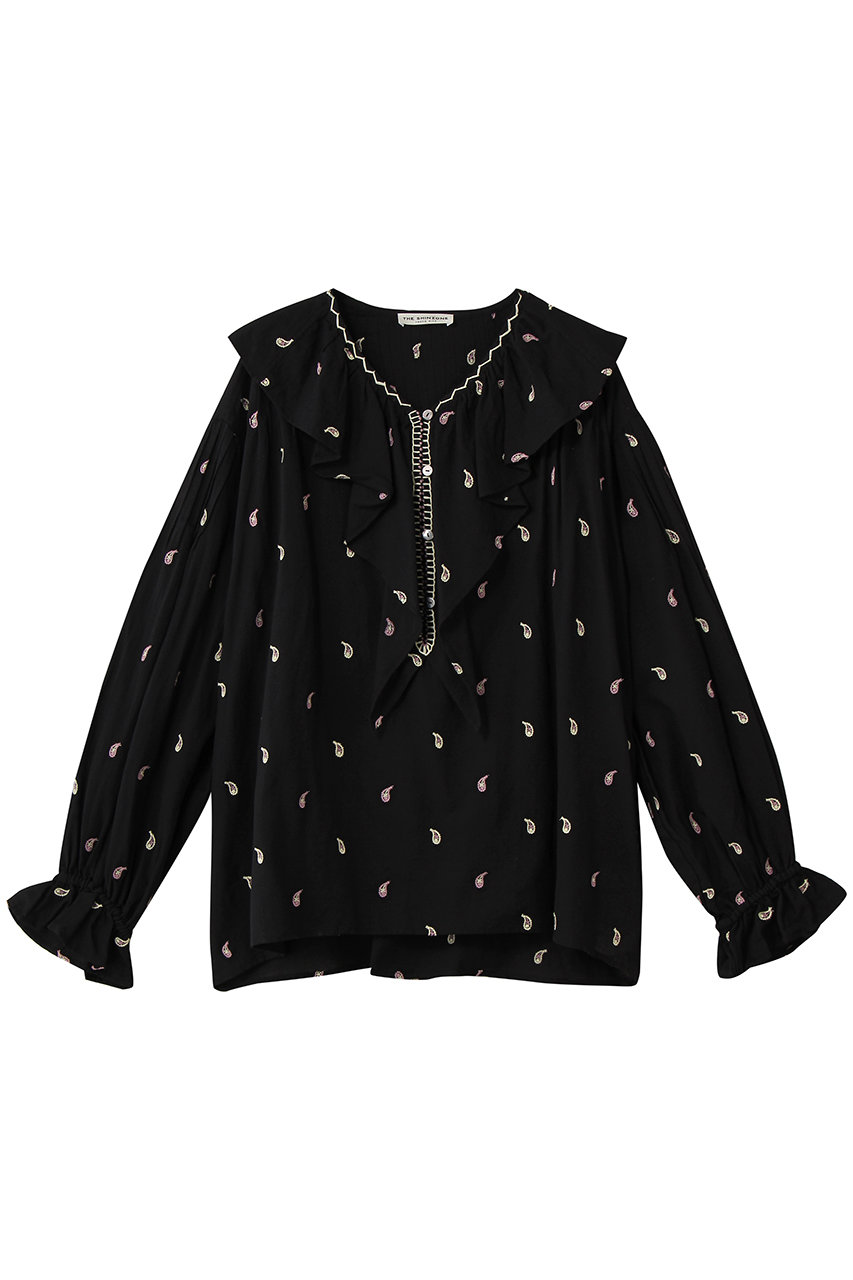 シンゾーン/Shinzoneのペイズリー刺しゅうブラウス(ブラック/26MMSBL04)