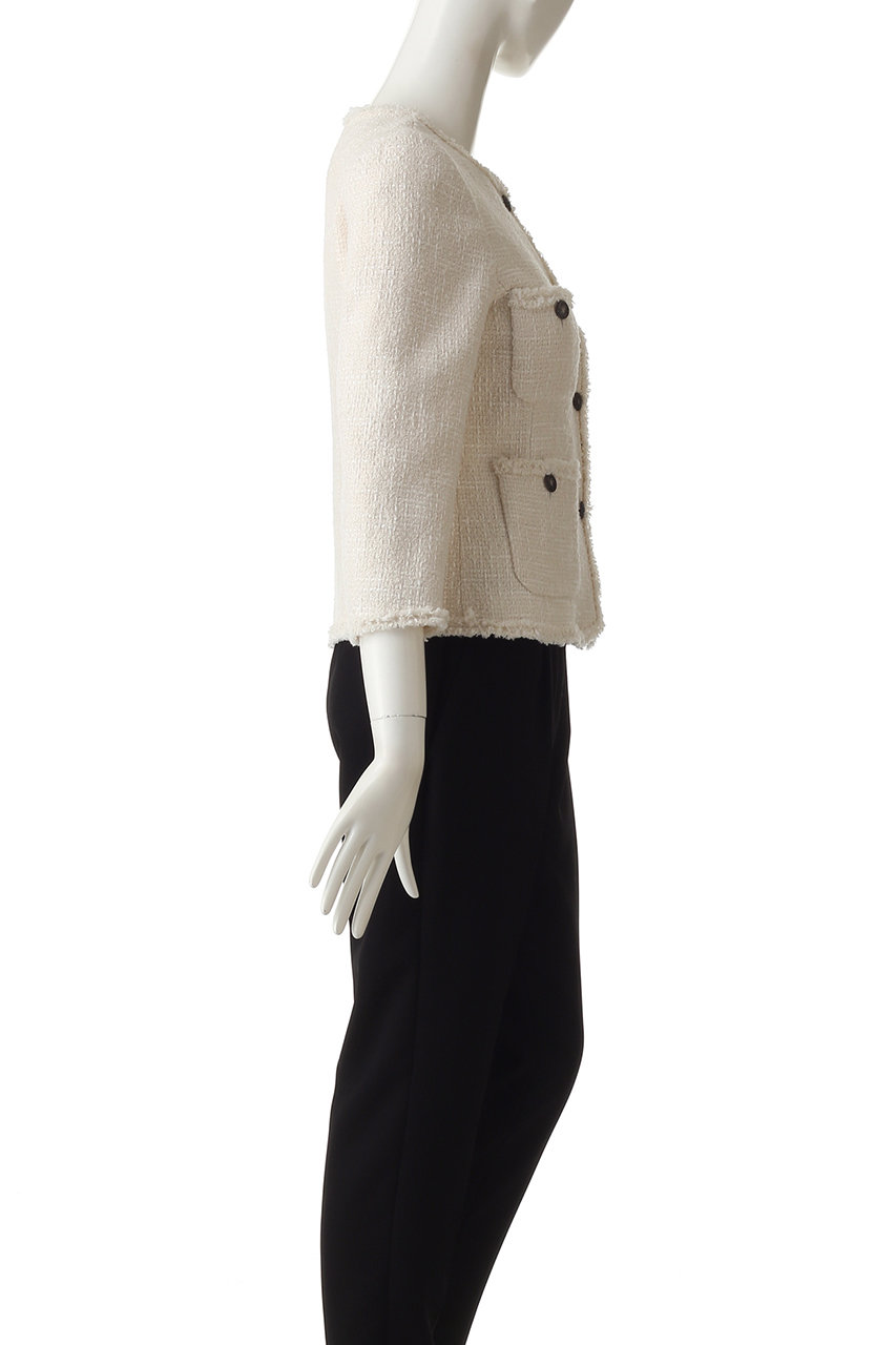 Shinzone シンゾーン ツイードジャケット ホワイト の通販 Elleshop エル ショップ