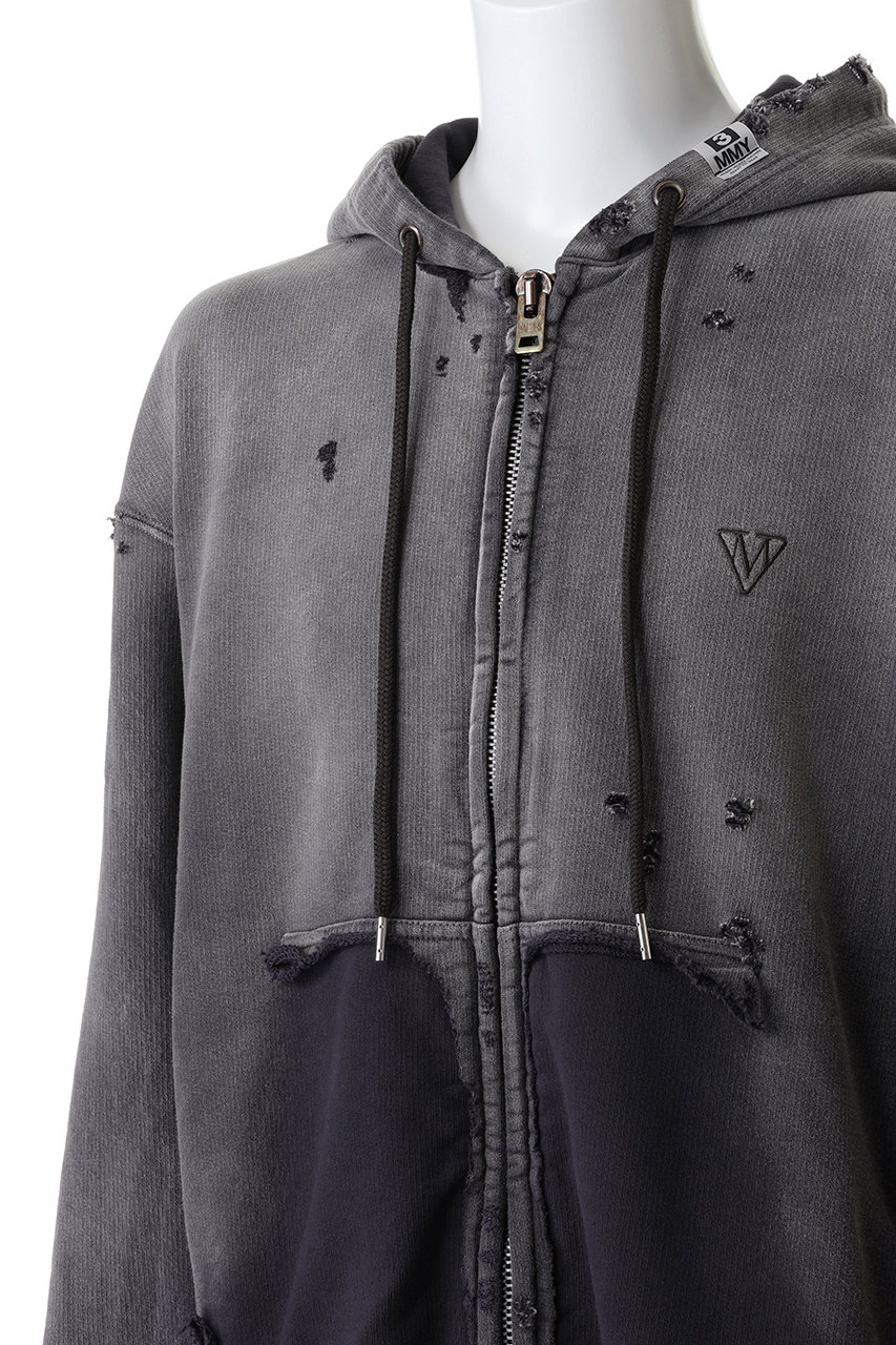 メゾンミハラヤスヒロ　黒 フード付きパーカー スカーフ付き MAISON MIHARA YASUHIRO ミハラヤスヒロ 18AW SCARF DETAIL