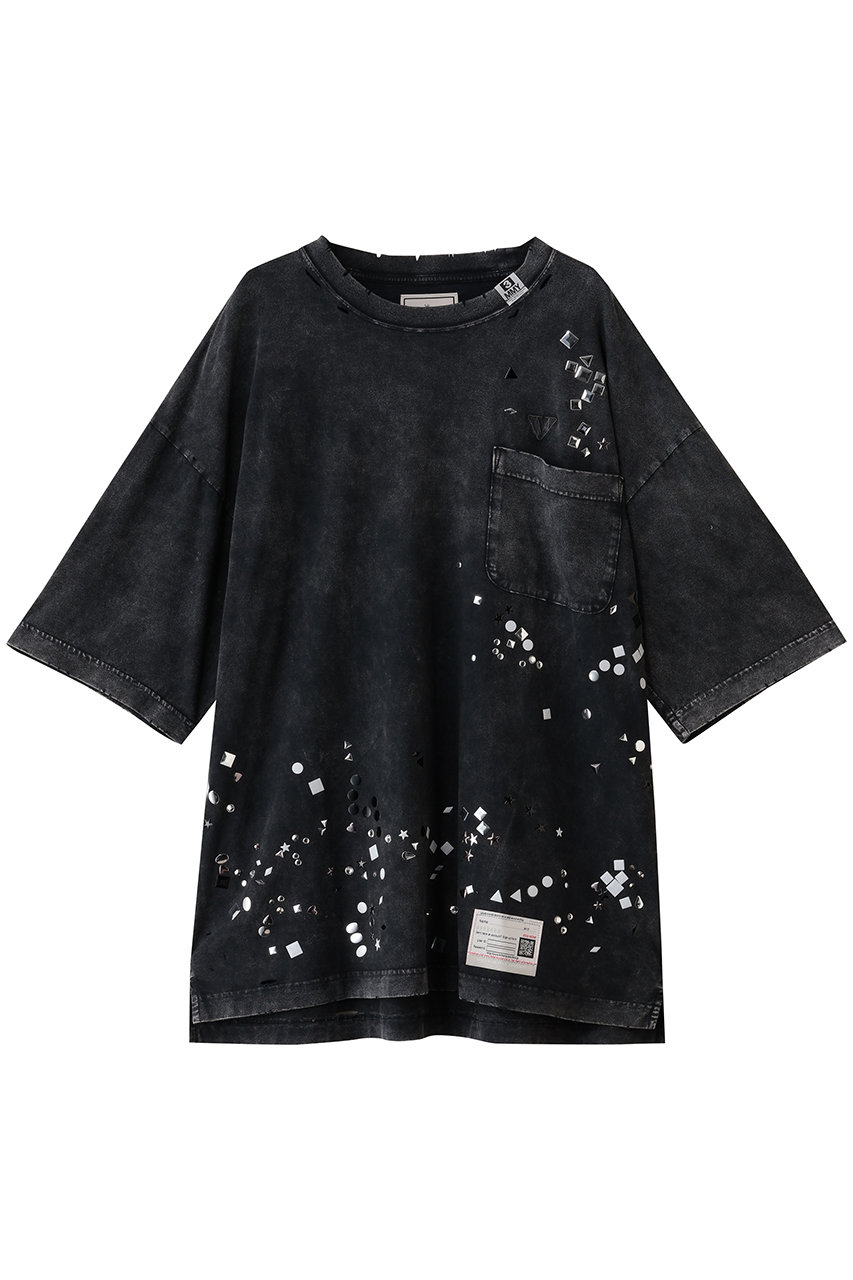 メゾン ミハラヤスヒロ/Maison MIHARA YASUHIROの【MEN】EMBELLISHED BLEACHED Tシャツ(ブラック/A15TS631)