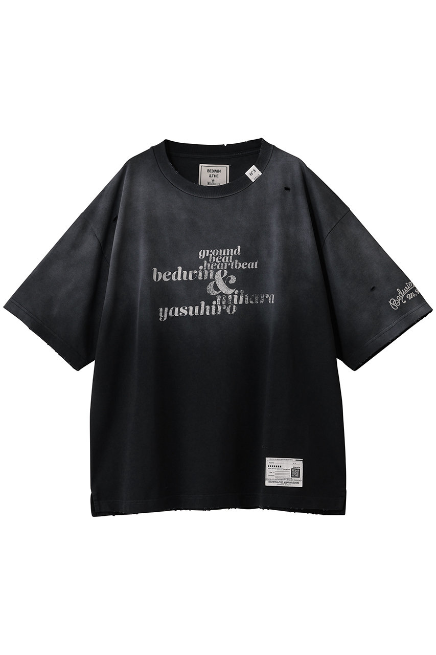 メゾン ミハラヤスヒロ/Maison MIHARA YASUHIROの【MEN】【Maison MIHARA YASUHIRO × BEDWIN & THE HEARTBREAKERS】 PHOTO PRINT Tシャツ(ブラック/C15TS023)