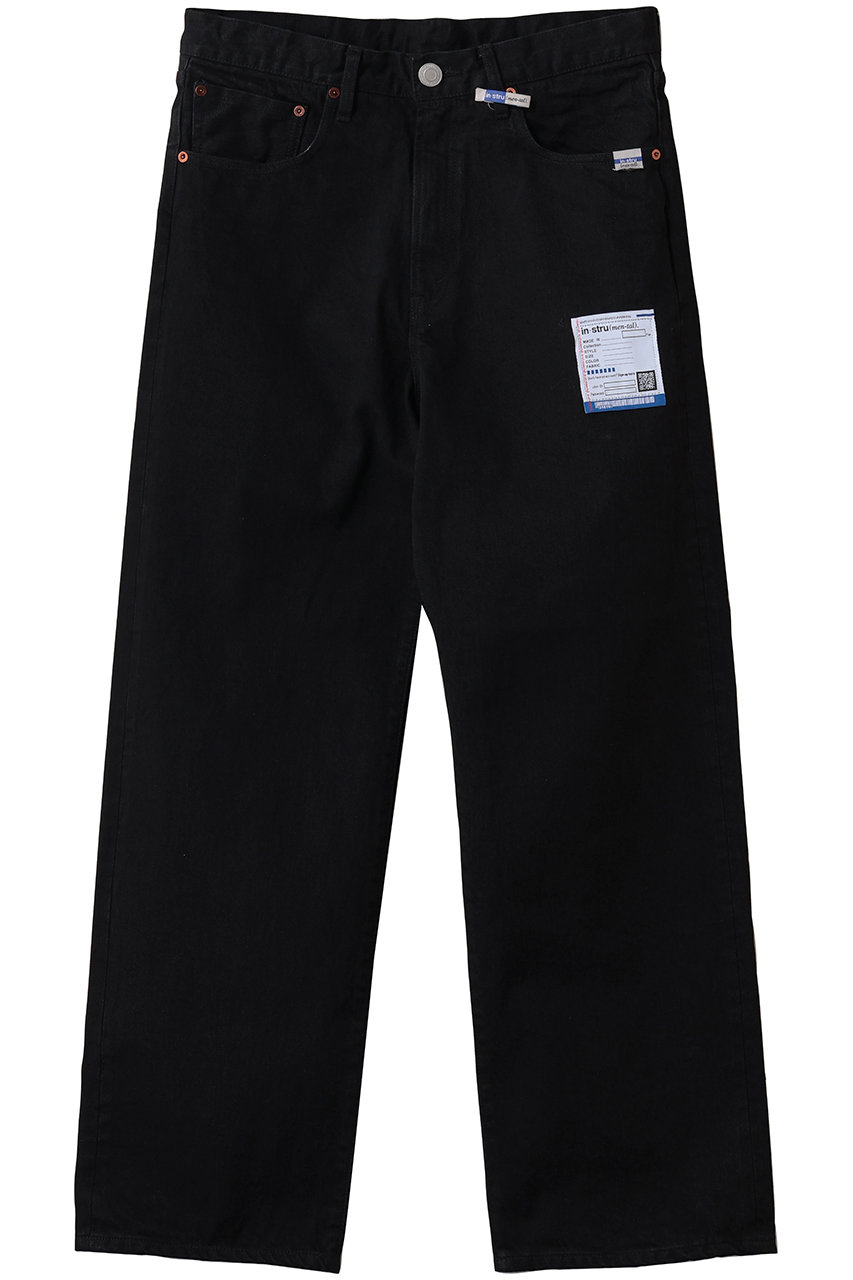 メゾン ミハラヤスヒロ/Maison MIHARA YASUHIROの【MEN】【in-stru(men-tal).】ONE WASHED SELVAGE デニム ストレート パンツ(ブラック/I16PT072)