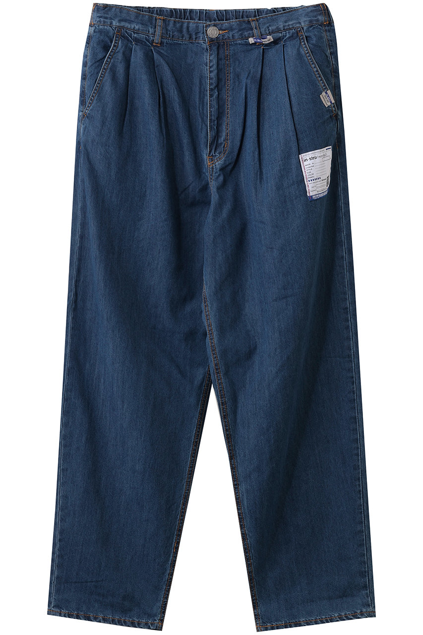 メゾン ミハラヤスヒロ/Maison MIHARA YASUHIROの【MEN】【in-stru(men-tal).】COTTON TENCEL デニム ワイド テーパード パンツ(インディゴ/I12PT005)