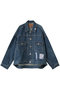 【MEN】【in-stru(men-tal).】HARD WASHED SELVAGE デニム ジャケット メゾン ミハラヤスヒロ/Maison MIHARA YASUHIRO インディゴ