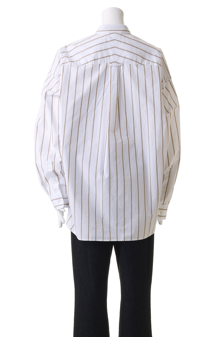 mihara yasuhiro　ストライプ　オープンカラー　ブラウス　ホワイト Maison MIHARA YASUHIRO(メゾン ミハラヤスヒロ)｜【MEN】【in-stru