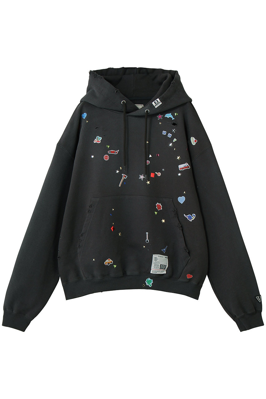 メゾン ミハラヤスヒロ/Maison MIHARA YASUHIROの【Maison MIHARA YASUHIRO】KIDS STICKER フーディー(ブラック/K16HD731)