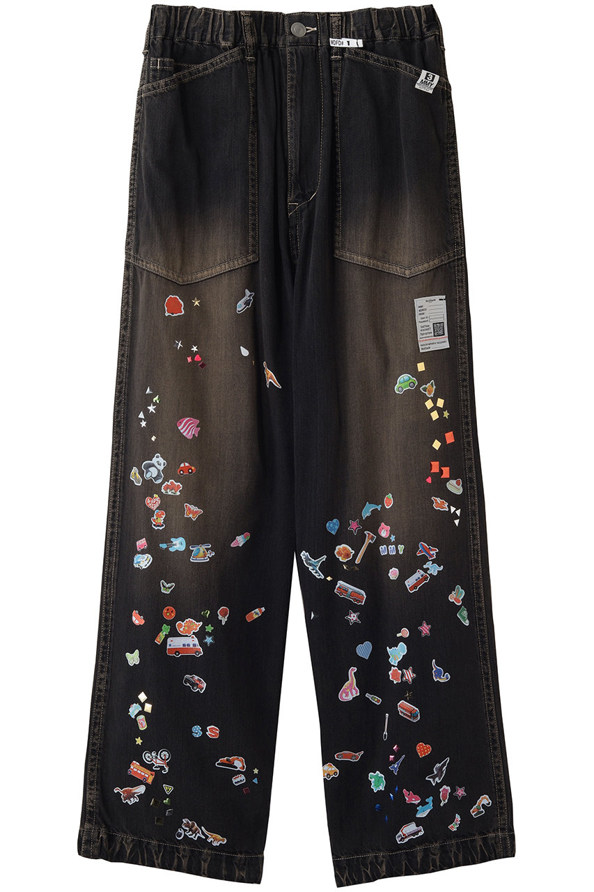 メゾン ミハラヤスヒロ/Maison MIHARA YASUHIROの【MEN】【Maison MIHARA YASUHIRO】BAKER ジーンズ with STICKER(ブラック/J16PT124)