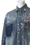 【MEN】【Maison MIHARA YASUHIRO】デニム シャツ with STICKER メゾン ミハラヤスヒロ/Maison MIHARA YASUHIRO