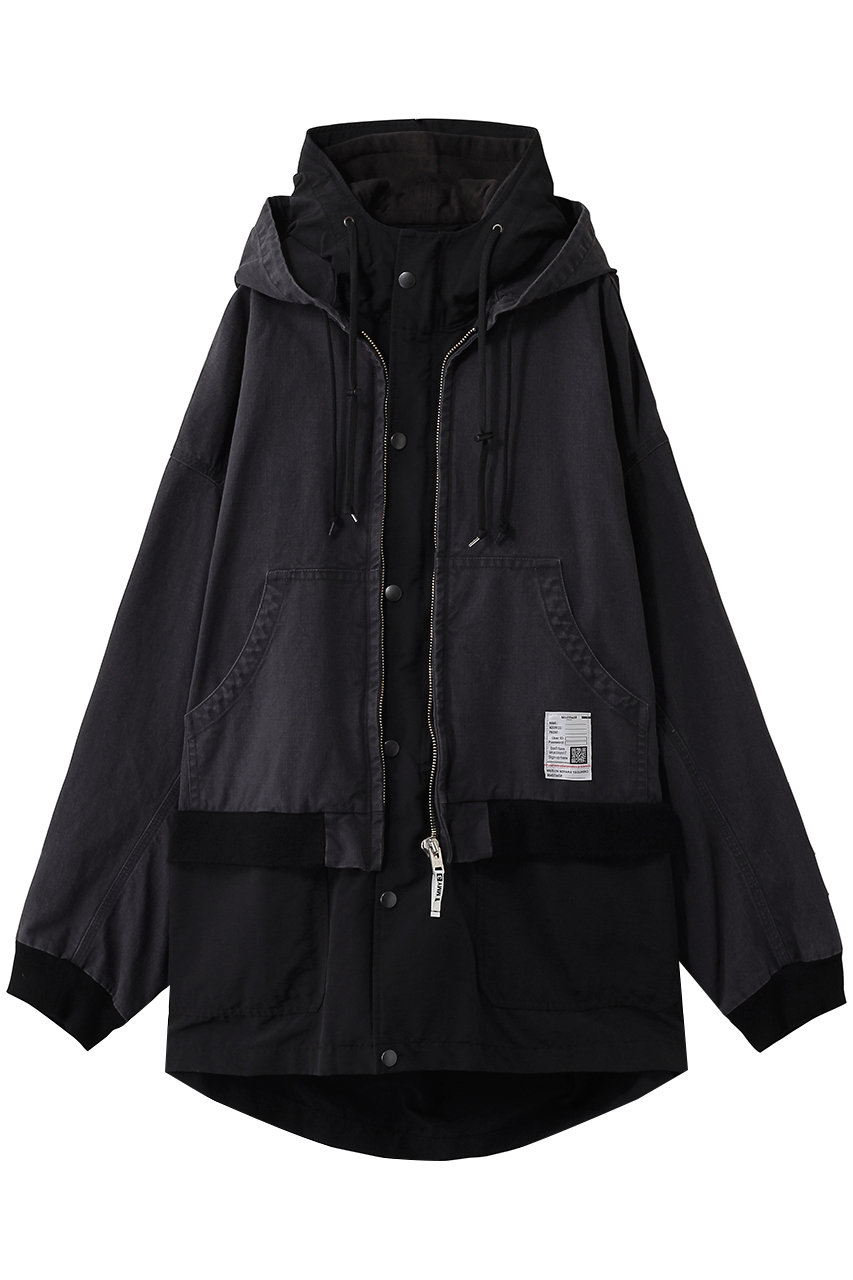 Maison MIHARA YASUHIRO 【MEN】【Maison MIHARA YASUHIRO】TRIPLE LAYERED コート (ブラック, 46) メゾン ミハラヤスヒロ ELLE SHOP