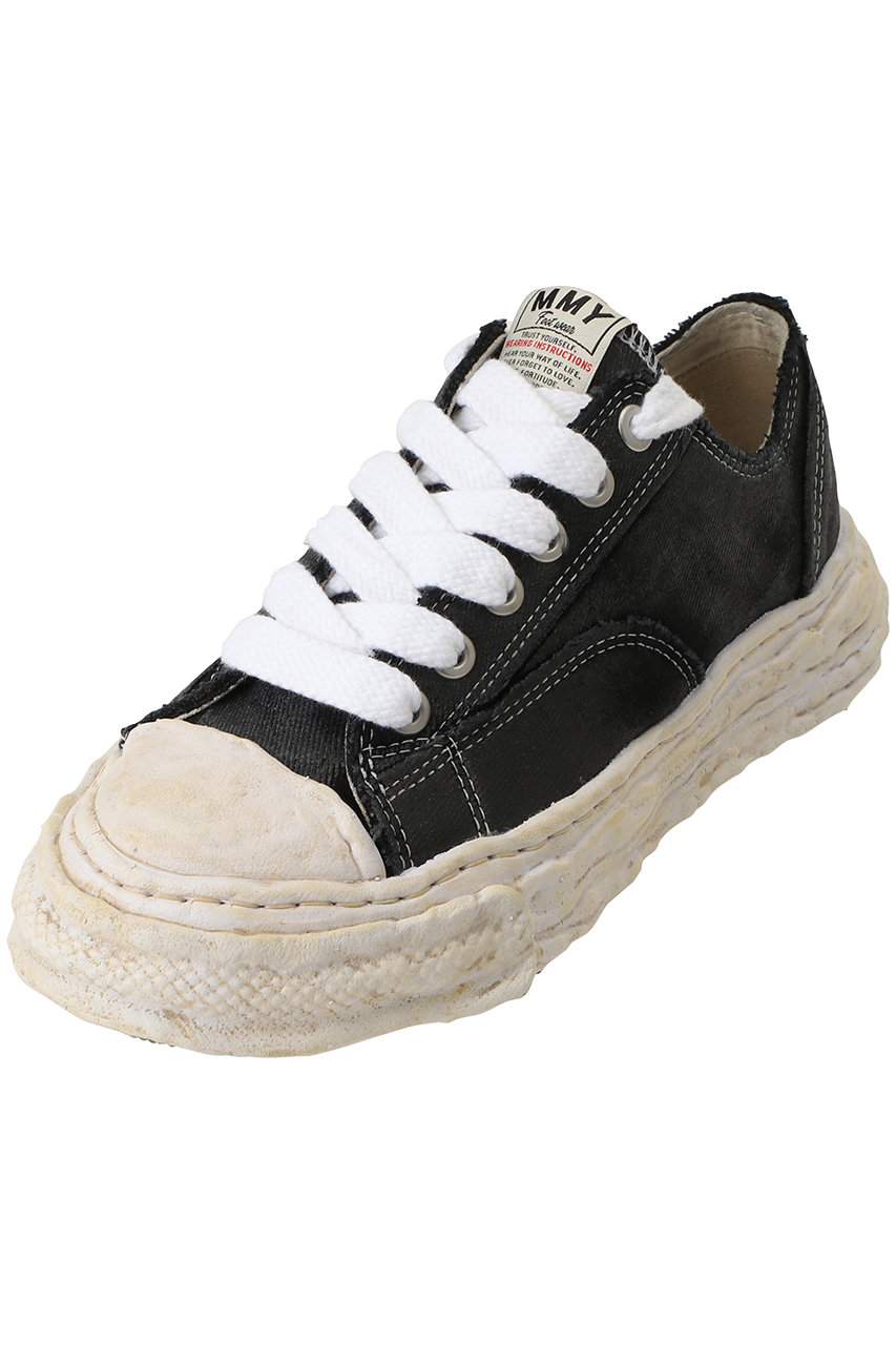 メゾン ミハラヤスヒロ/Maison MIHARA YASUHIROの【UNISEX】【Maison MIHARA YASUHIRO】PETERSON23 BRUSHED TWILL LOW-TOP スニーカー(ブラック/A17FW726)