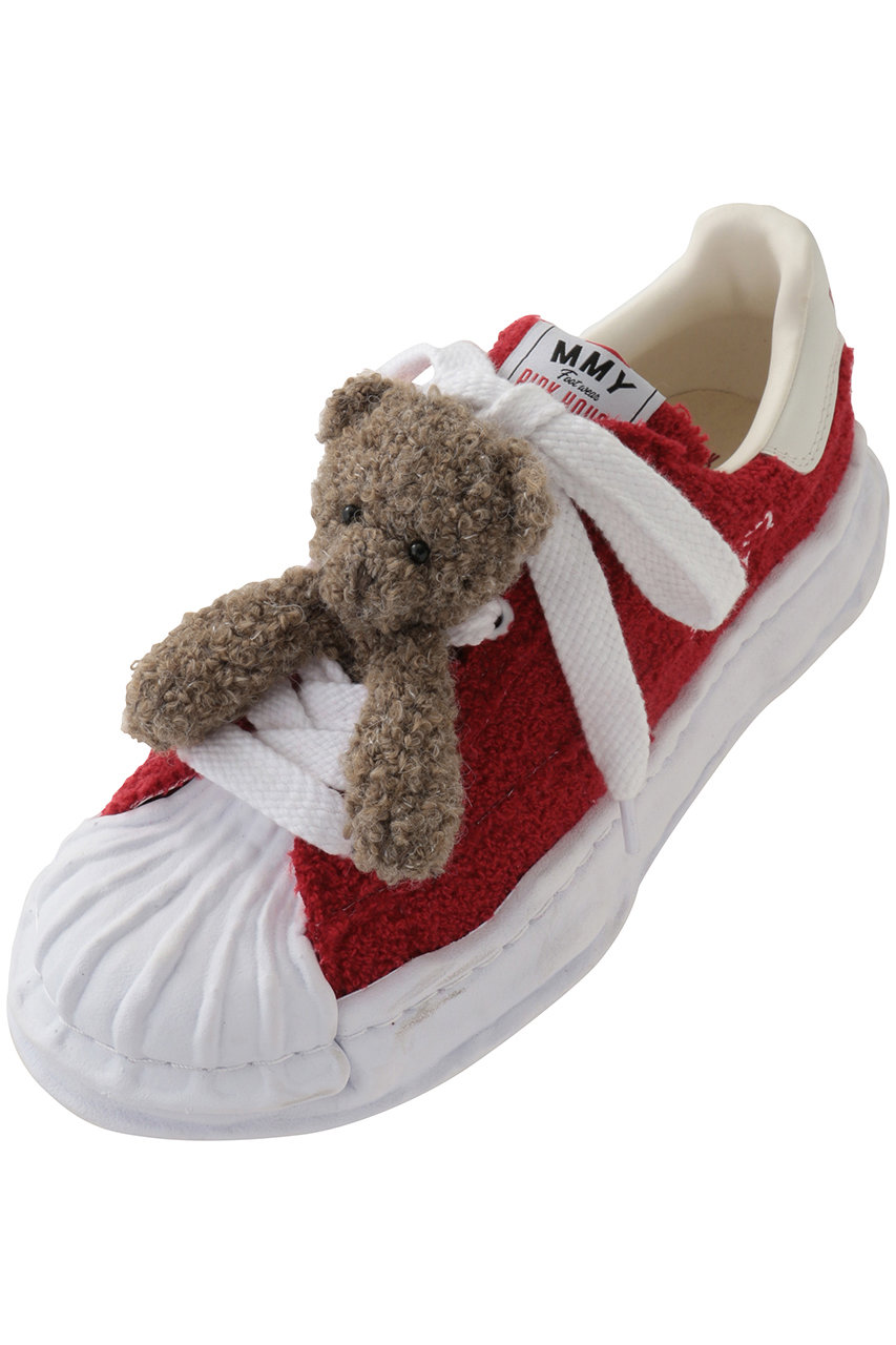 メゾン ミハラヤスヒロ/Maison MIHARA YASUHIROの【UNISEX】【Maison MIHARA YASUHIRO × PINKHOUSE】BLAKEY EMBROIDERED LOW-TOP スニーカー(レッド/C17FW705)