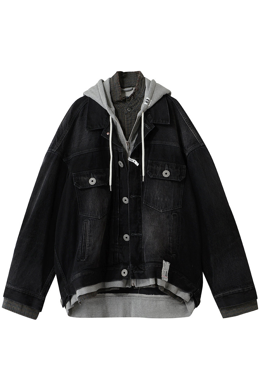 メゾン ミハラヤスヒロ/Maison MIHARA YASUHIROの【MEN】【Maison MIHARA YASUHIRO】トリプルレイヤード デニムジャケット(ブラック/J17BL121)