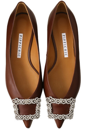 ピッピシック/PIPPICHICのANNA JEWERLY Vカットフラットシューズ