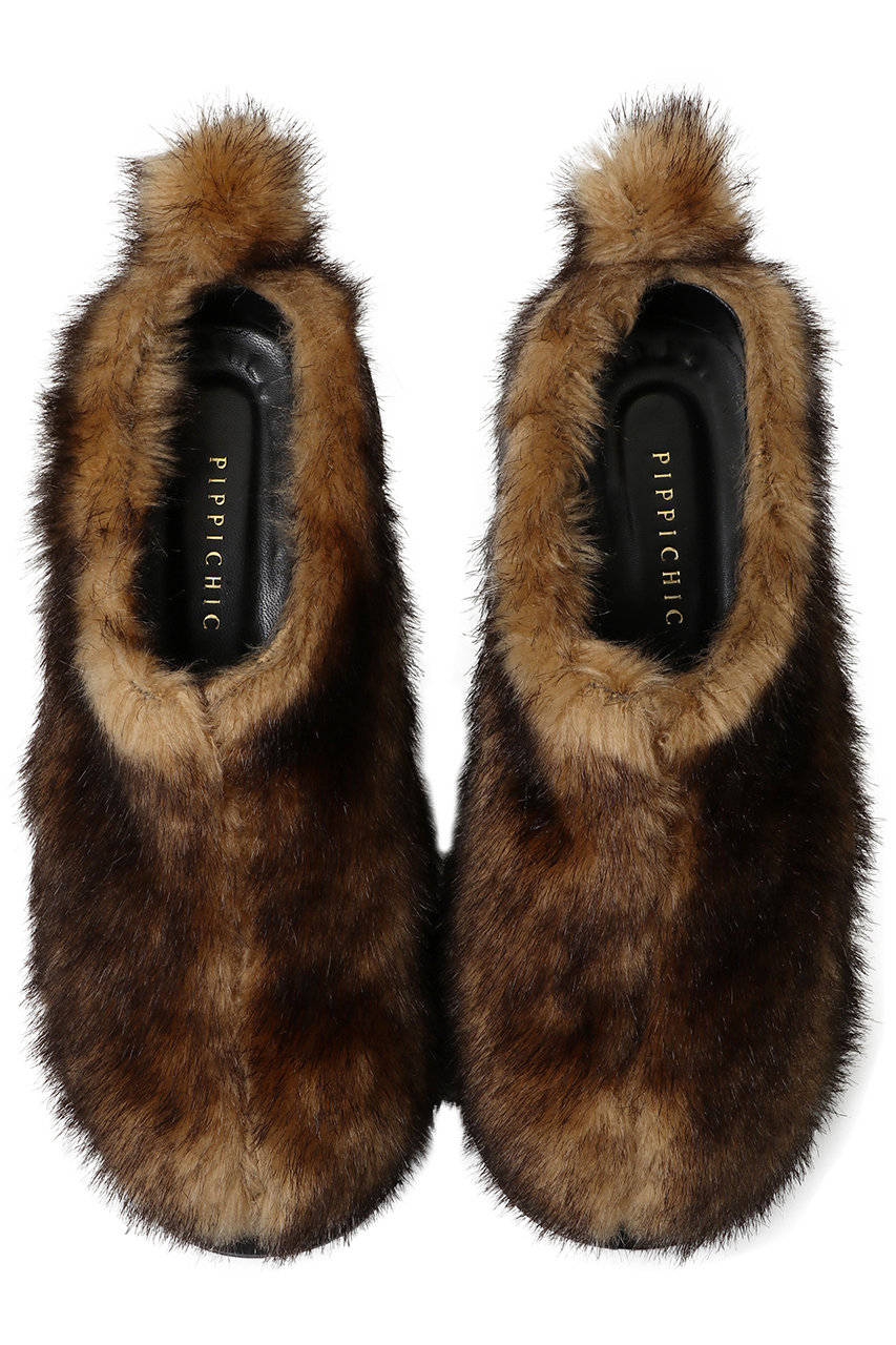 PIPPICHIC(ピッピシック)｜HAILEY フェイクファースリッポン/ブラウン