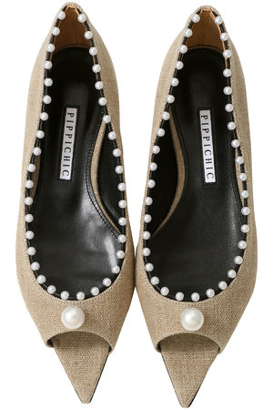 ピッピシック/PIPPICHICのANNA ANKLET オープントゥフラットシューズ(130400/130401)