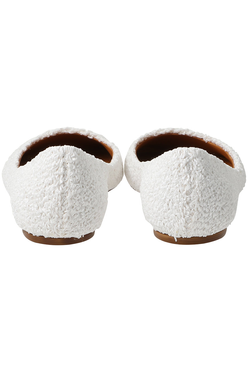【新品】PIPPICHIC フラットシューズ　37.5 size PIPPICHIC(ピッピシック)｜LINDA ラフィア調フラットシューズ/ホワイト