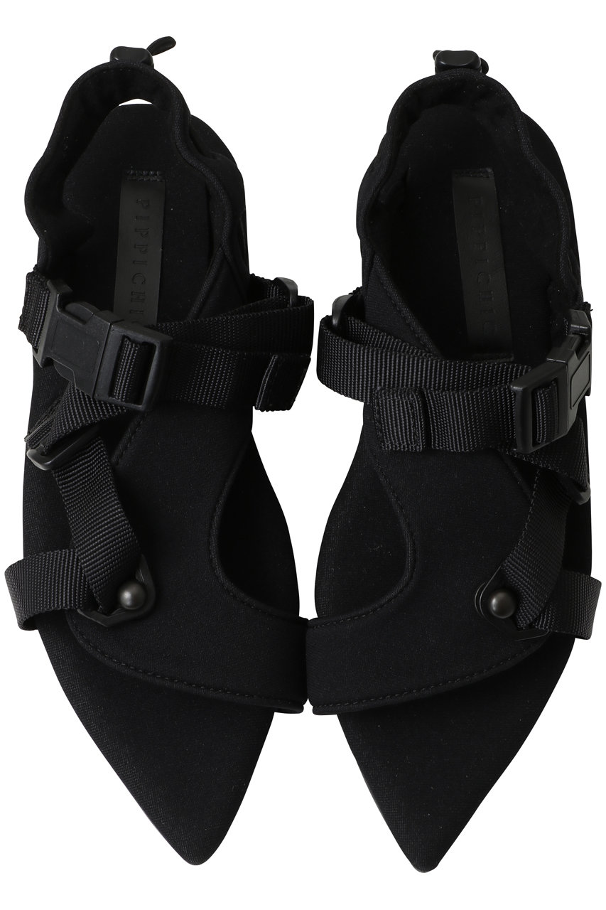 ピッピシック/PIPPICHICの【予約販売】APOLLO ベルテッドフラットサンダル(ブラック/PP26S-Apollo 18)