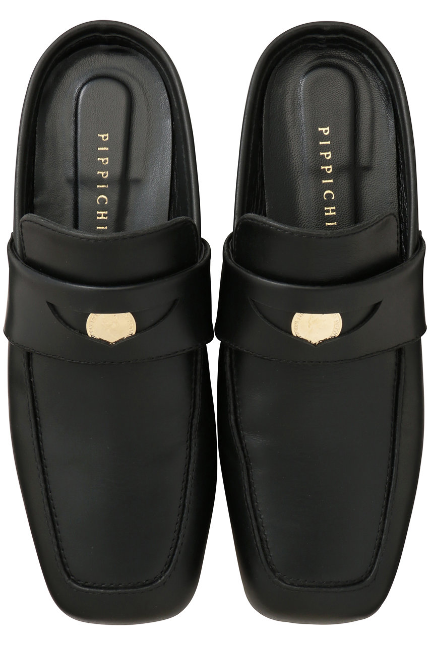 ピッピシック/PIPPICHICの【予約販売】SISSI コインローファーミュール(ブラック/PP26-SISSI LOAFERS PLAIN )