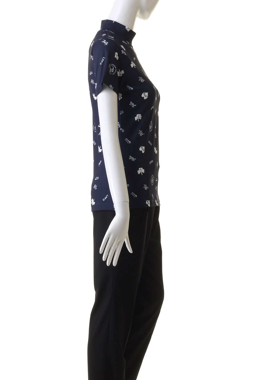 LPFG ウィメンズ オールオーバー 半袖モックネックシャツ新品