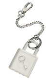 PADLOCK AND KEY BAG CHARM