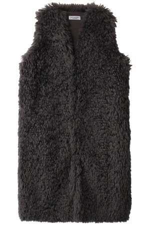 リナージオ/LIGNAGGIOのトスカーナラム風フェイクファー ロングジレ(110900/110903)