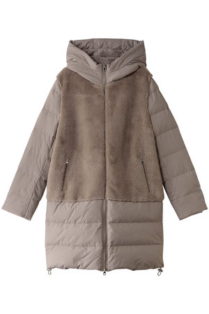 ミンク風ダウンコート フード付き