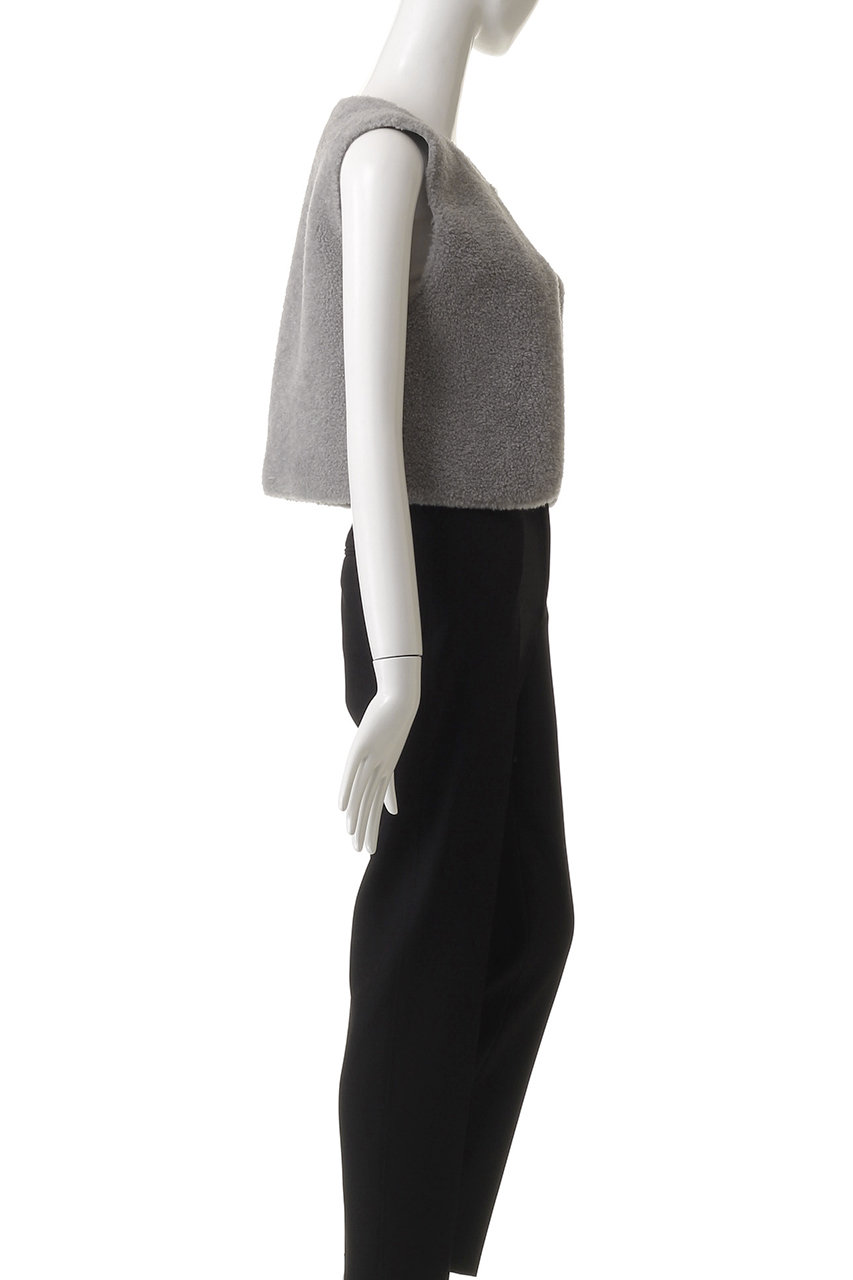 LIGNAGGIO(リナージオ)｜ラムボアフェイク 1枚仕立ノーカラーショート