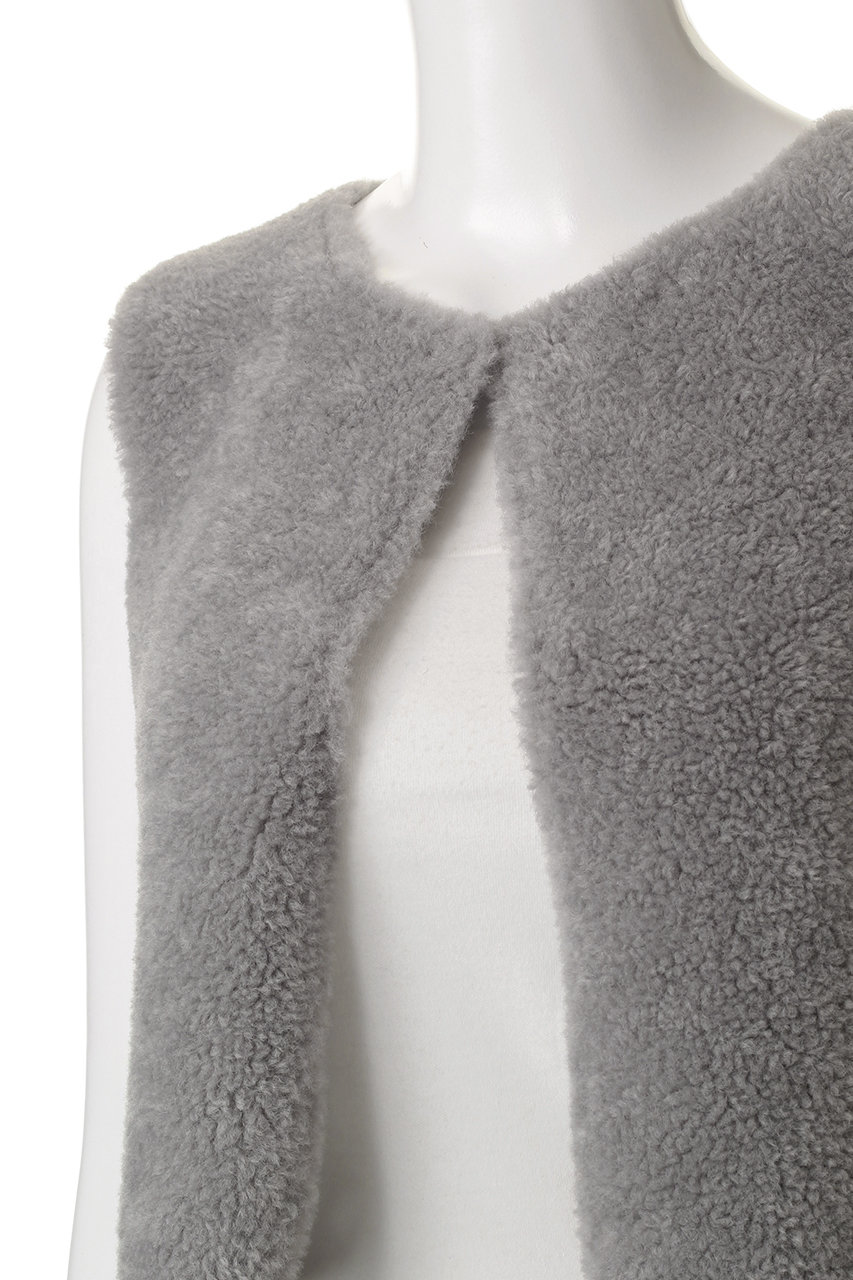 LIGNAGGIO(リナージオ)｜ラムボアフェイク 1枚仕立ノーカラーショート