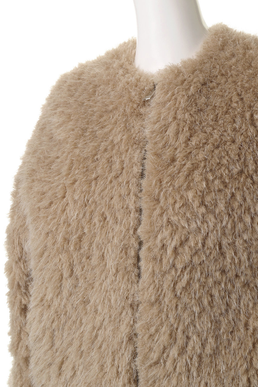 LIGNAGGIO(リナージオ)｜ラム風フェイク ノーカラージャケット/ライト