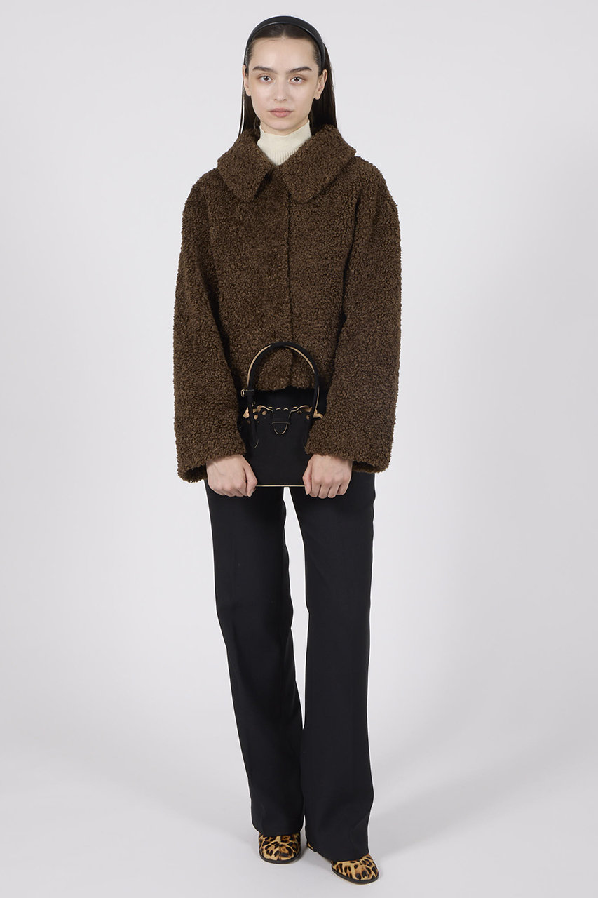  DENANDER,新品,レコード,TOTO,JEFF PORCARO LIGNAGGIO(リナージオ)｜巻き毛フェイクショートジャケット/ダーク