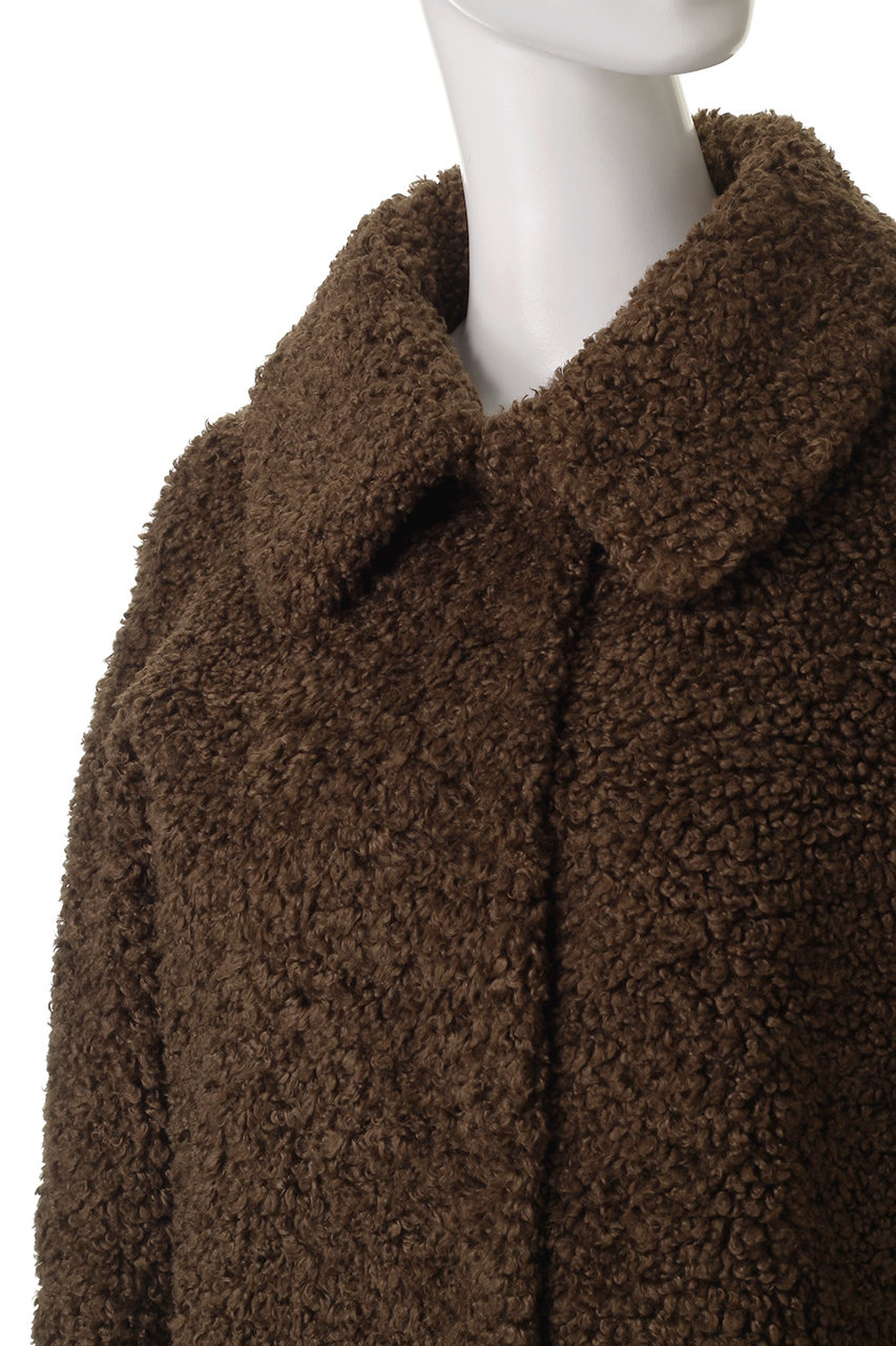 LIGNAGGIO(リナージオ)｜巻き毛フェイクショートジャケット/ダーク