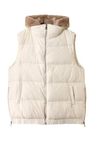 リナージオ/LIGNAGGIOのミンク風フェイクダウンジレ(110800/110806)